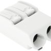 PCB terminal, 2 pole, pitch 4 mm, AWG 24-18, 9 A, push-in cage clamp, white, 2060-452/998-404