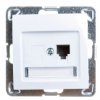 IMPRESJA Gniazdo telefoniczne pojedyncze RJ11 białe GPT-1Y/m/00