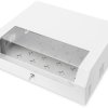 Wall enclosure, 3 U rotatable, 2 U fixed, (H x W x D) 145 x 525 x 475 mm, IP20, sheet steel, light gray, DN-19 04U-PB