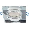 Punktowa oprawa sufitowa wpuszczana CRYSTAL Grande Silver IP20 kwadratowa szkło srebrna EDO777132 EDO