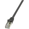 LogiLink CP2063S RJ45 Patch Cable CAT 6 F/UTP 3m Black with Detent 1pc