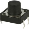 Mikroprzycisk; 12x12mm; 8,5mm; TM118D-8,5; 5,3mm; przewlekany (THT); 4 piny; czarny; OFF-(ON); bez podświetlenia; 50mA; 12V DC;
