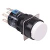AB6M-A2PWC White 16mm Latching Round Push Button Switch IP65 DPDT