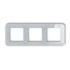 ICON Ramka uniwersalna potrójna zaokrąglona - efekt szkła (ramka: szara spód: biały) 15-0-IRSZ-3