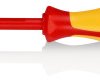 Standardowy wkrętak rozmiar końcówki: PH2 Phillips Knipex długość ostrza: 100 mm Wkrętak izolowany