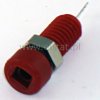 Gniazdo banan montaż czerwone 2 mm MBI-1