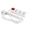Przedłużacz z wyłącznikiem 3-gniazda z/u 5m /H05VV-F 3G1/ biały PM-ZW-3G-50
