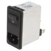 Złącze zasilające AC męskie 4A 250VAC C14 (E) 1mH FN286-4-06