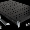 26210118 19-inch shelf, 1 U, adjustable, black