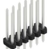 Pin header, 12 pole, pitch 2 mm, straight, black, 10062576