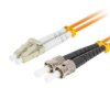 PATCHCORD ŚWIATŁOWODOWY MM ST/UPC-LC/UPC DUPLEX 3.0MM OM2 50/125 LSZH 15M POMARAŃCZOWY LANBERG