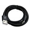 Przyłącze USB 2.0 A wtyk - USB typ-C oplot cotton czarny 1,5m