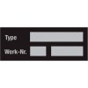 Type label, (W) 55 mm, aluminum, 084.80-8-21X55-A/10, package with 10 pieces