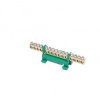Listwa zaciskowa na szynę PE15 ochronna 15-torowa 16mm² 400V AC 63A zielona 81702005