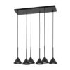 Lampa Wisząca Czarna Ze Stożkowymi Kloszami Cono Black Mini 6 10306 Tk Lighting