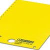 PVC device marker, (L x W) 9 x 11 mm, yellow, carrier card with 135 pcs, 0828871