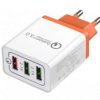 LAD.SIEC. USB QC3 +2X 5V 2.1A POMARANCZ