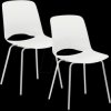 2520_02 Mayer visitor chair, white, without padding, 2 pcs