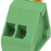 PCB terminal, 2 pole, pitch 3.81 mm, AWG 26-16, 12 A, spring-clamp connection, green, 1704498