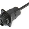 Plug, 4 pole, cable assembly, screw connection, 0.5-2.5 mm², black, WPP-0400M25