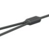 Y splitter, 2 x 4 mm solar plug to 4 mm solar coupling socket, 0.5 m, 6.0 mm², black, 1.5 kV, 53 A, 32.0333