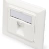 Front panel for Keystone module, 1 x RJ45, (W x H x D) 80 x 80 x 27 mm, white, DN-93811