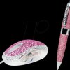 ID0124 Mouse, with touch-pen, cable, USB, white/pink