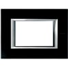 AXOLUTE Ramka 1 pojedyncza prostokątna 3 moduły czarne szkło HA4803VNN LEGRAND