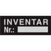 Inventory sign, (W) 45 mm, plastic, 329.92-8-17X45-A/10, package with 10 pieces