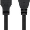 Kabel USB 3.0 Superspeed, Czarny - Długość kabla 0.5 m