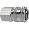 Quick-release coupling, L 42.5 mm, 35 bar, brass, nickel-plated, for hose, 107285