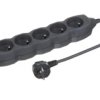 Przedłużacz 5-Gniazdowy 1,5M 3X1,0Mm Owy Grafit / 24347