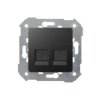 SIMON 82 Pokrywa gniazda RJ45 grafit 2 gniazda z adapterem i żaluzjami 82006-38 KONTAKT SIMON
