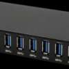EX-11237HMS-2 USB 3.0 7-Port Industrie-Hub, 15 kV ESD, Tisch, Wand, Din-Rail
