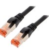 DK-1644-100/BL Patch cord S/FTP 6 linka Cu LSZH czarny 10m 27AWG
