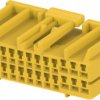 Socket, 26 pole, straight, 2 rows, yellow, 917992-7