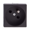Simon Connect Gniazdo K45 pojedyncze z/u 16A IP20 czarny K02/14