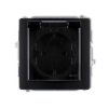 Deco Gniazdo Bryzgoszczelne Z/U Schuko (Klapka Dymna) Czarny Mat 12Dgpb-1Sdp