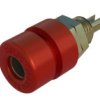 Gniazdo bananowe Żeński Połączenie lutowane typ Gniazdo bananowe Czerwony 32A Hirschmann Test & Measurement rozmiar 4 mm