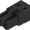 Socket header, 2 pole, pitch 5.08 mm, angled, black, 1067850000