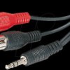 3.5-mm stereo jack plug <> 2 x RCA plug