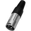 Monacor XLR-803/P XLR Plug 3-pin metal durable construction professional use
