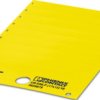 PVC device marker, (L x W) 14.9 x 16.9 mm, yellow, carrier card with 54 pcs, 0828879