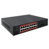 Qoltec Przełącznik sieciowy SWITCH Gigabit Ethernet 16x RJ45 2x SFP 1000 Mb/s