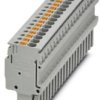 Plug, push-in connection, 0.14-1.5 mm², 20 pole, 17.5 A, 6 kV, gray, 3061899