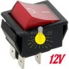 Przeł. kołys. ON-OFF stabilny 4p podśw. 12V