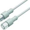 Sensor actuator cable, M12-cable plug, straight to M12-cable socket, straight, 4 pole, 2 m, TPE, gray, 4 A, 77 3730 3729 40404-0