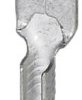 Faston plug, 6.3 x 0.8 mm, L 20 mm, uninsulated, straight, silver, 0.5-1.5 mm², AWG 20-16, 3240161