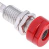 Gniazdo bananowe Żeński Połączenie lutowane typ Gniazdo bananowe Czerwony 16A Hirschmann Test & Measurement rozmiar 4 mm