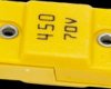 Automotive flat fuse, 450 A, 70 V, dark yellow, (L x W x H) 68 x 10.5 x 19 mm, MGHV450